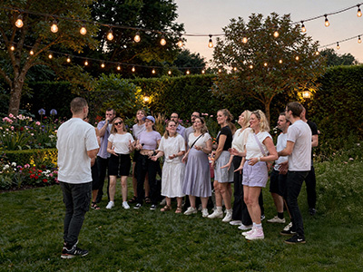 Livemusik im Garten vom new choir on the block